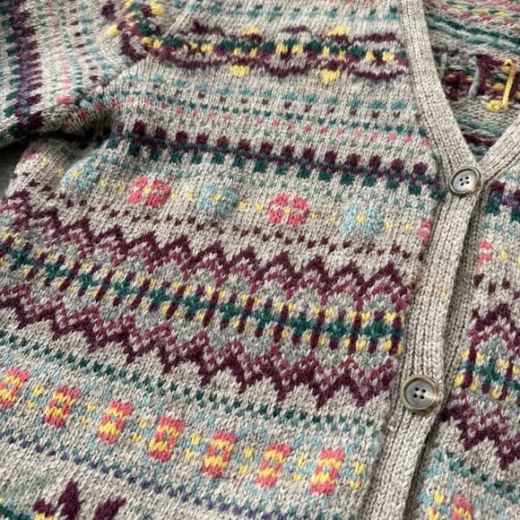 Ralph Lauren Vintage Wool Fair Isle Cardigan Sweater - Picture 3 of 8